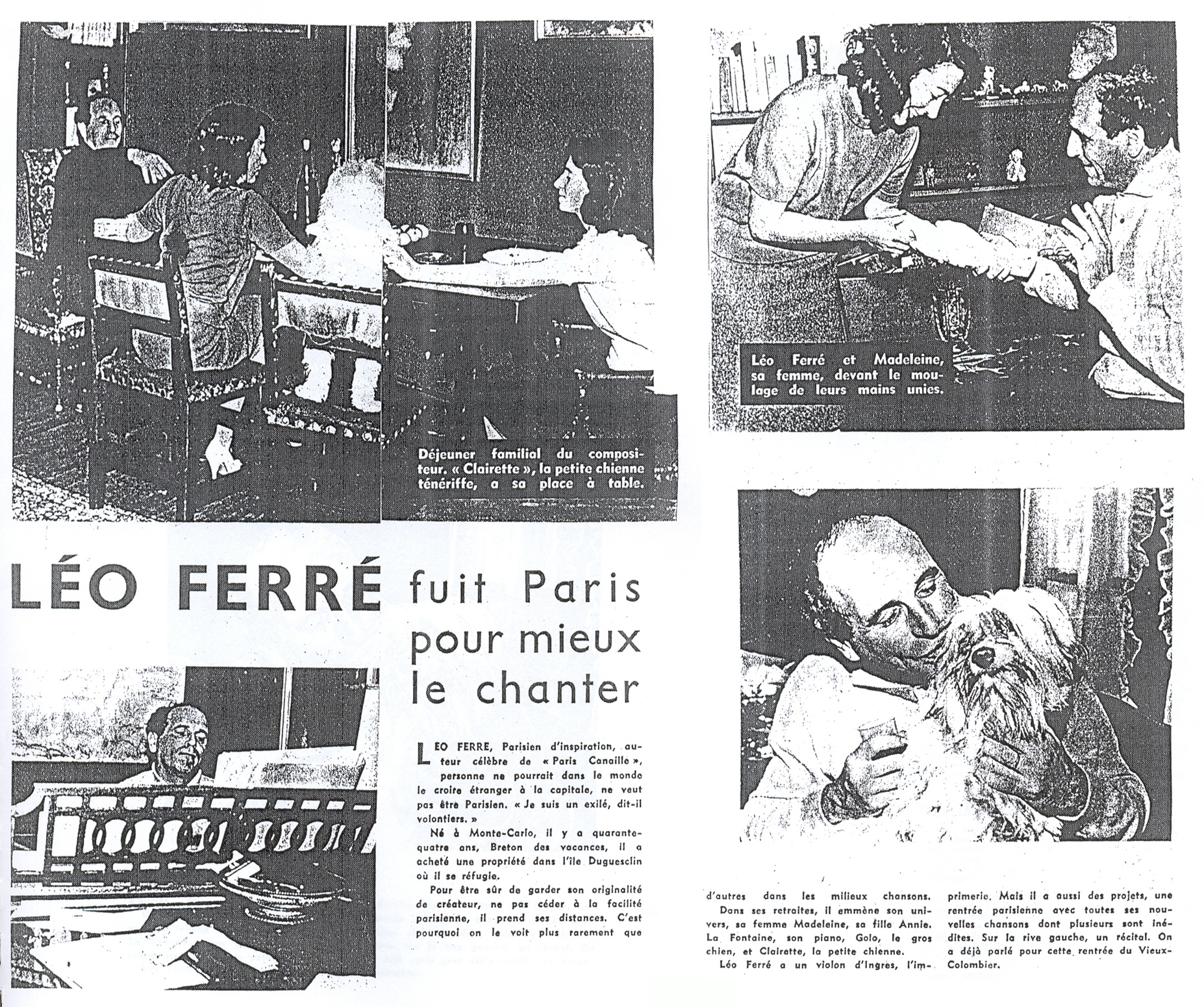 Léo Ferré, Music-Hall n°67 de Janvier 1961